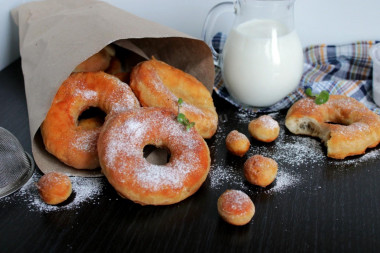 pączki na mleku i drożdżach