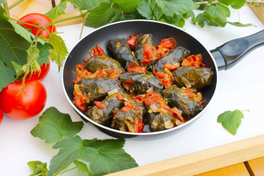 dolma z sosem pomidorowym