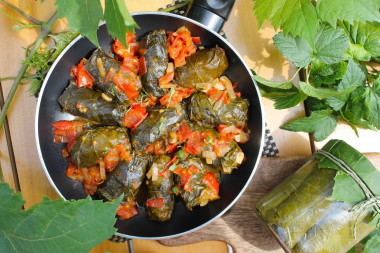 dolma z sosem pomidorowym