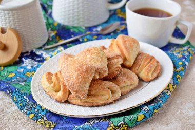 ciastka z twarogu Trójkąty z cukrem w piekarniku