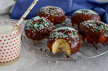 pączki z polewą czekoladową w piekarniku