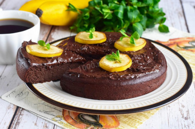 PP brownie z bananem i kakao w piekarniku