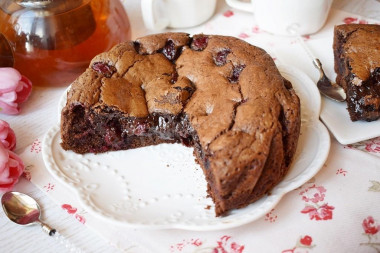 Brownie z wiśniami czekoladowymi