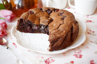 Brownie z wiśniami czekoladowymi