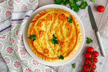 ciasto z kapustą i mięsem drożdżowym ciasto z kapustą i mięsem drożdżowym