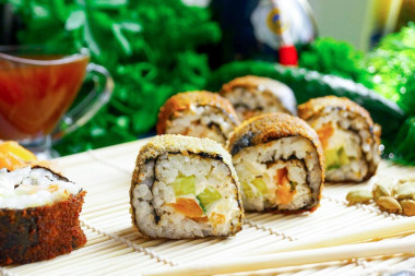 Rolka Tempura w domowym sushi