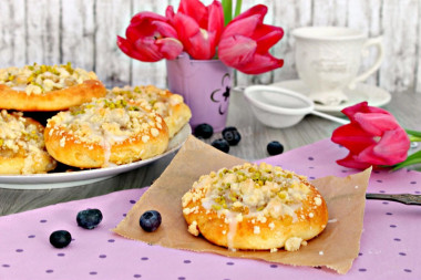 serniki z nadzieniem jabłkowym i kruszonką serniki z nadzieniem jabłkowym i kruszonką