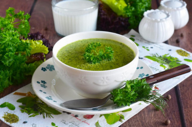 zupa puree ze szpinaku ze śmietaną