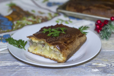 ciasto mięsne ziemniaczane na drożdżach