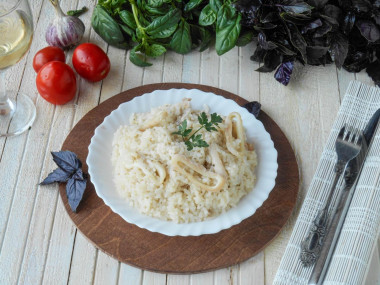 risotto z kalmarami