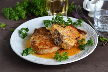 schab z kością w piekarniku w folii