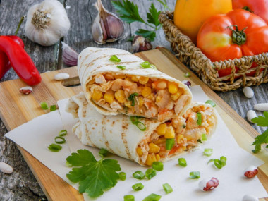 burrito smażone na patelni